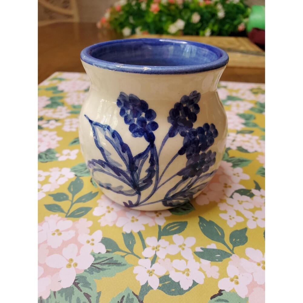 Dorchester Pottery Jam Jar | Knesseth Denison Signed Stoneware, Hand-Painted Flo